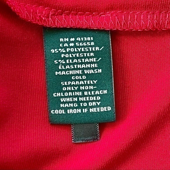 Lauren by Ralph Lauren Red Cap Sleeve Drape Neck Sheath Cocktail Dress Size 6 - Picture 9 of 13